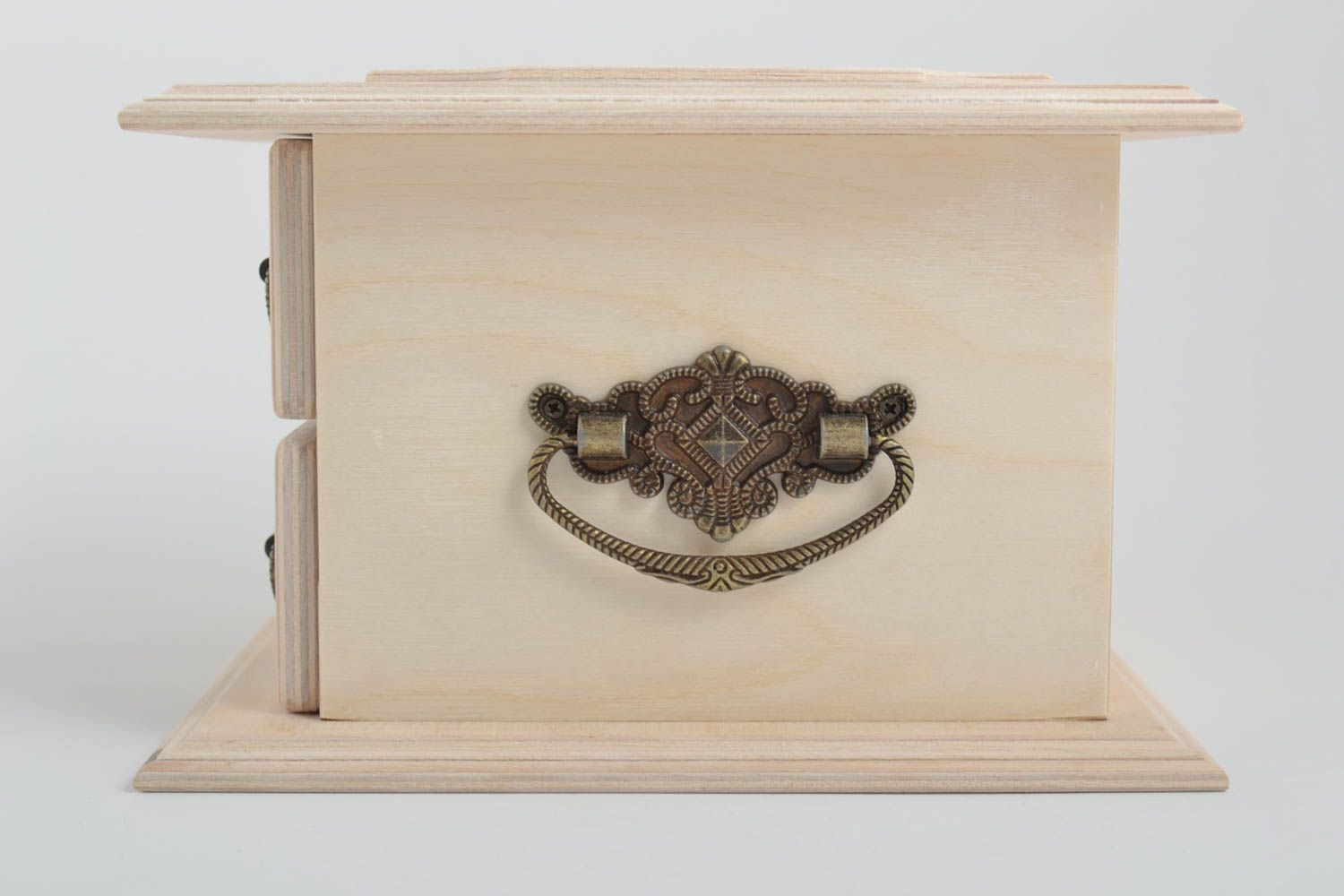 Boite avec tiroirs Commode miniature fait main en bois brut Boîte à décorer photo 5