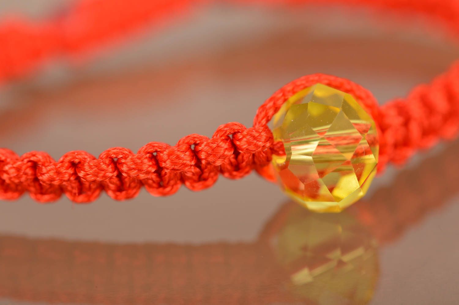 Handmade  Armband Stoff mit Anhänger Armband Frauen Schmuck für Frauen  in Rot foto 3