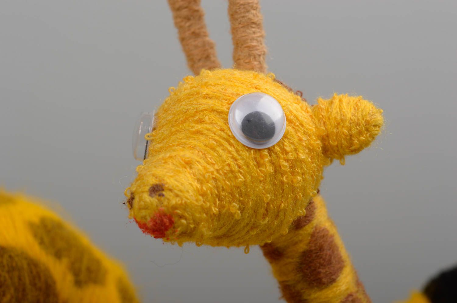 Peluches faites main girafes Jouets originaux 3 pièces Cadeau pour enfant photo 3