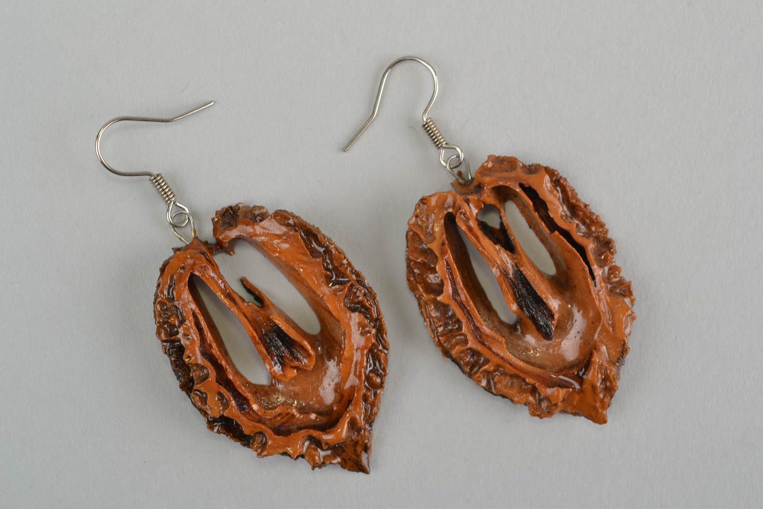 Handmade earrings wooden jewelry unique earrings women accessories gifts for her photo 2
