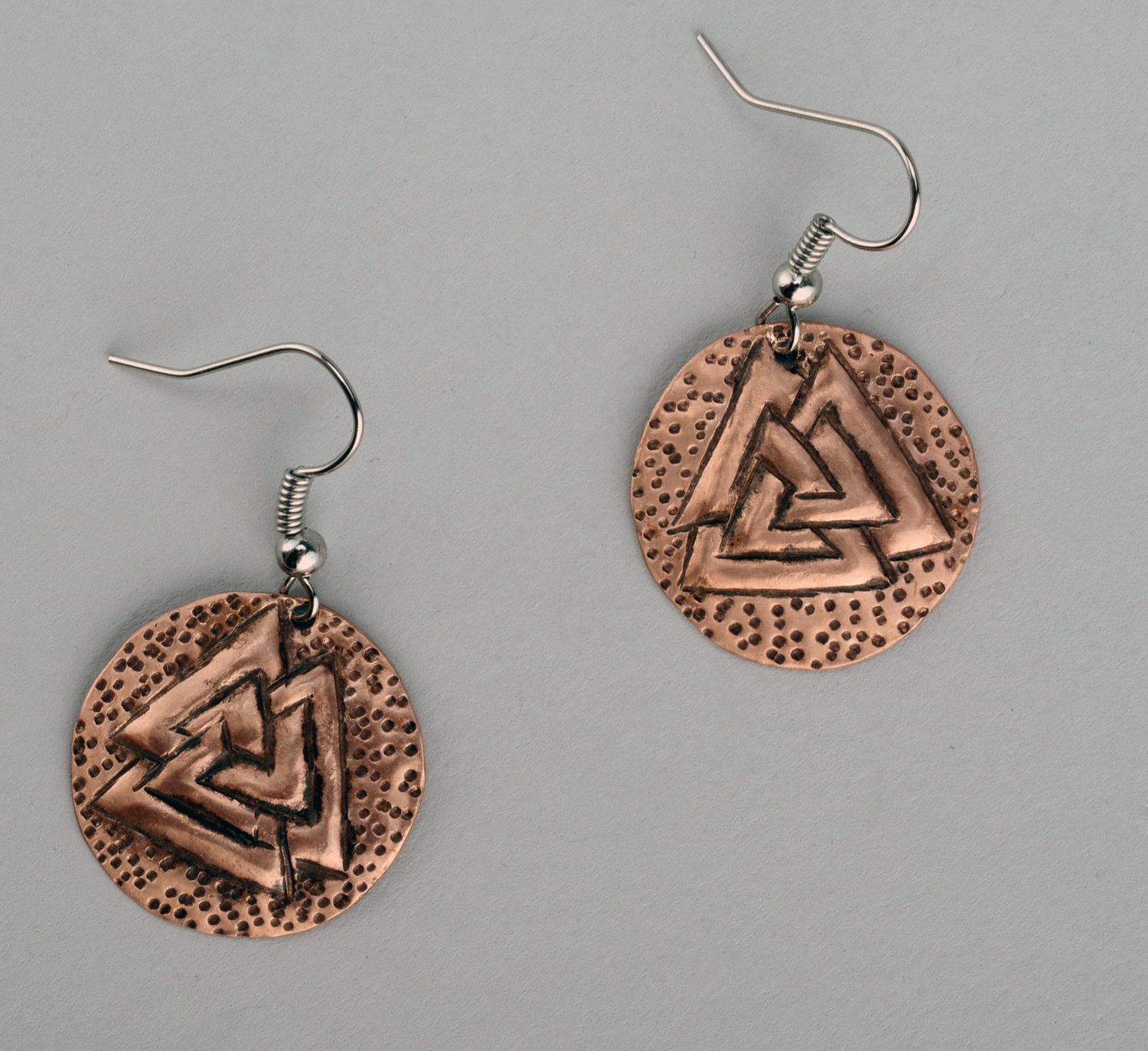 Copper earrings Golden Basis photo 2