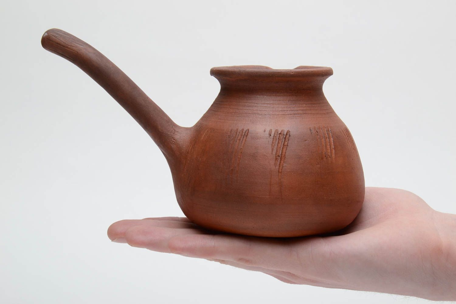 Caffettiera in ceramica fatta a mano stoviglie in ceramica utensili domestici foto 5