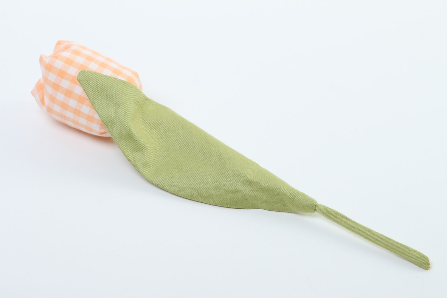 Flor de tela hecha a mano tulipán artificial naranja elemento decorativo foto 5