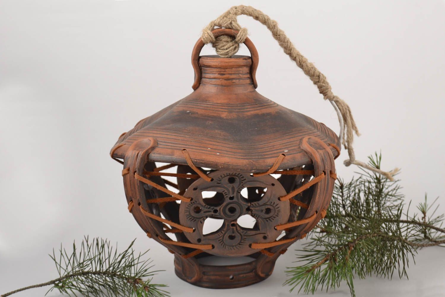 Keramik Leuchte handmade Lampe aus Ton stylische Lampe aus Keramik einzigartig foto 1