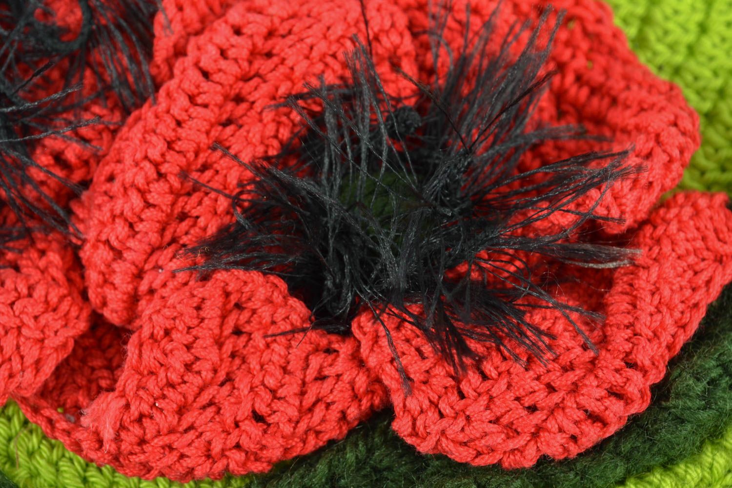 Crochet bag with flowers photo 2