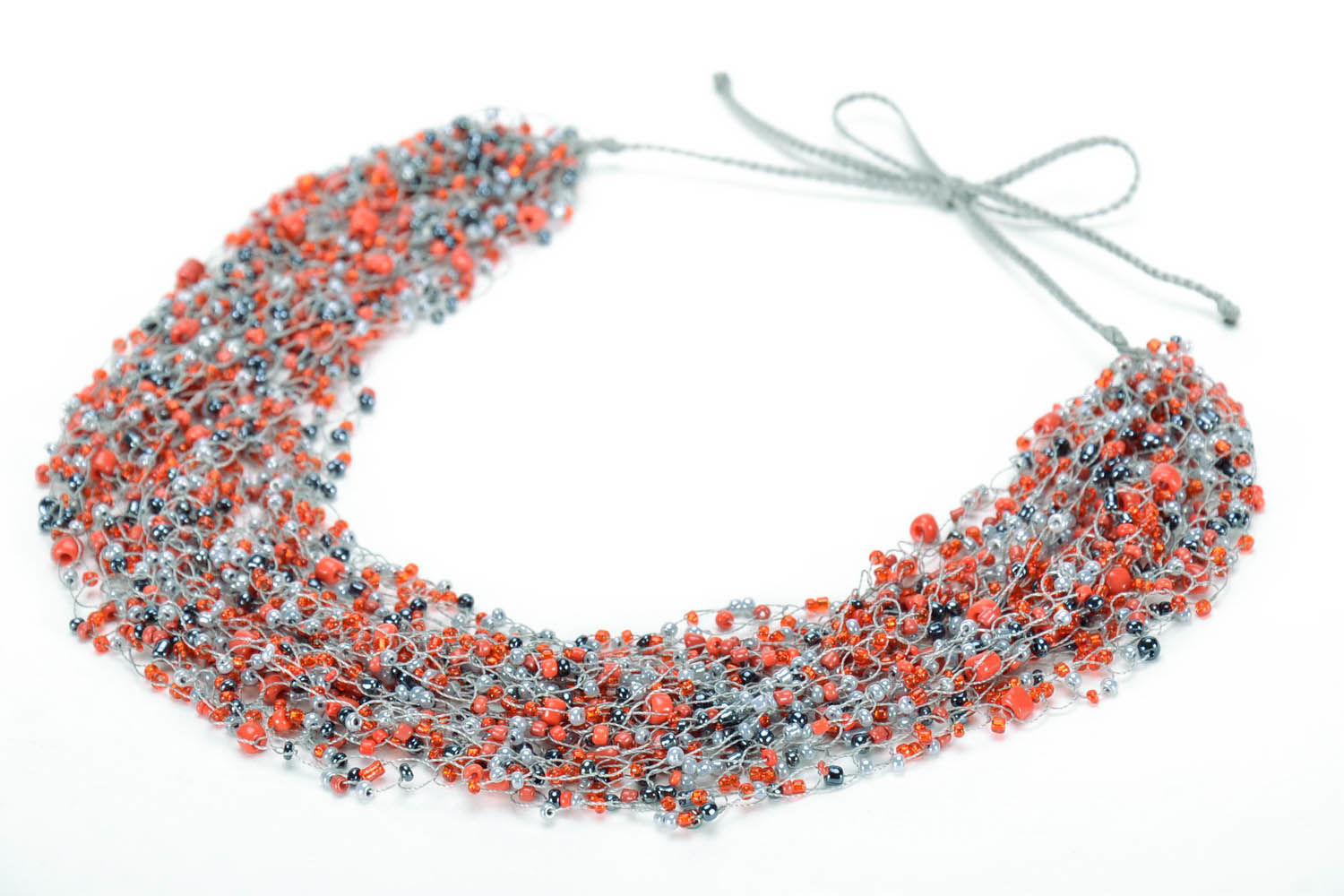 Colorful necklace made of beads photo 3
