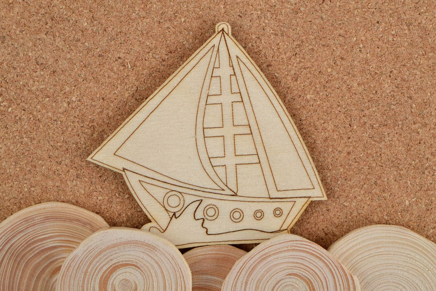 Handmade Figur zum Bemalen Holz Rohling Miniatur Figur Segelschiff einzigartig foto 1