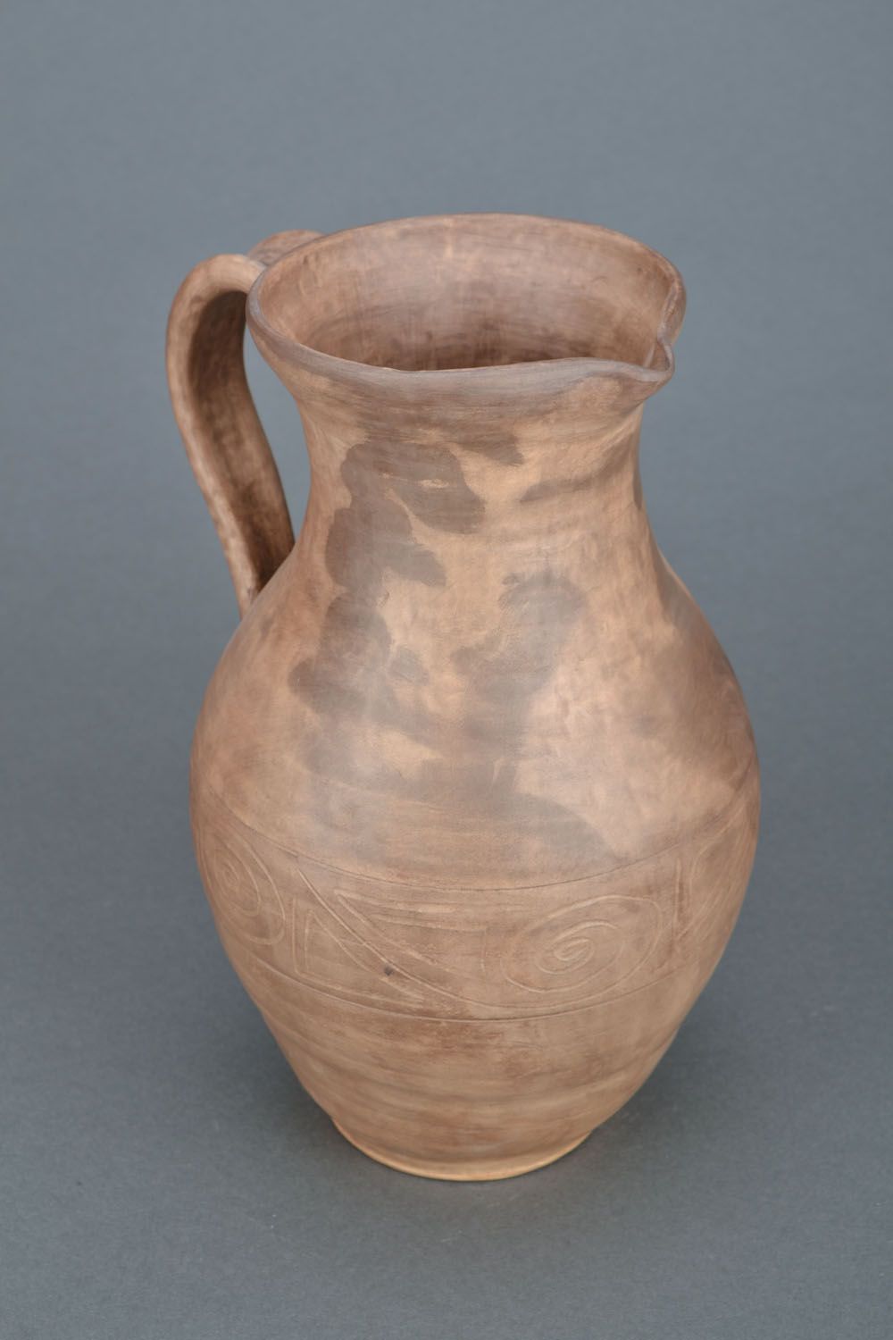 100 oz handmade clay glazed ceramic water jug made of white clay 2,4 lb photo 5