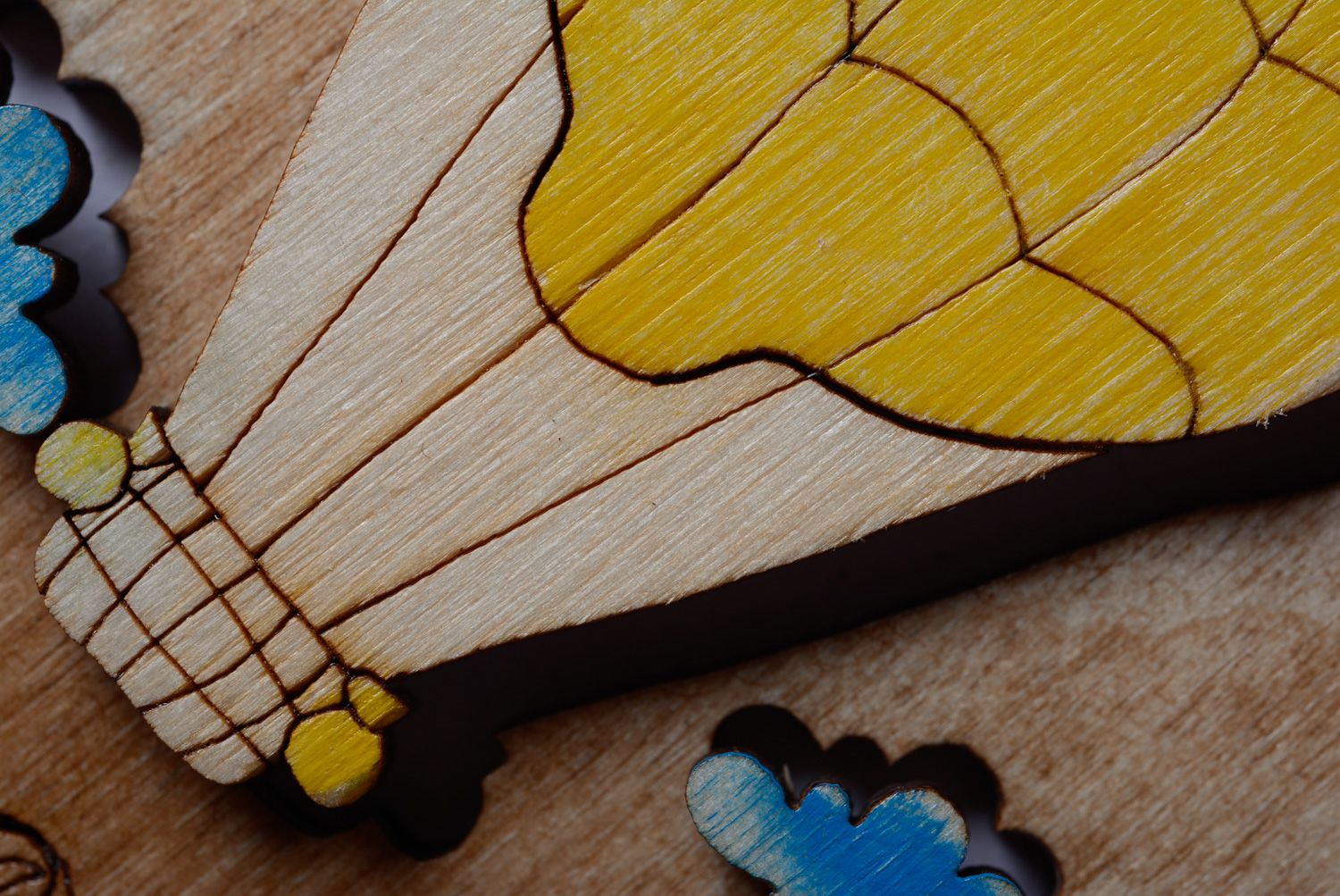 Handmade Grußkarte aus Holz zum Geburtstag foto 2