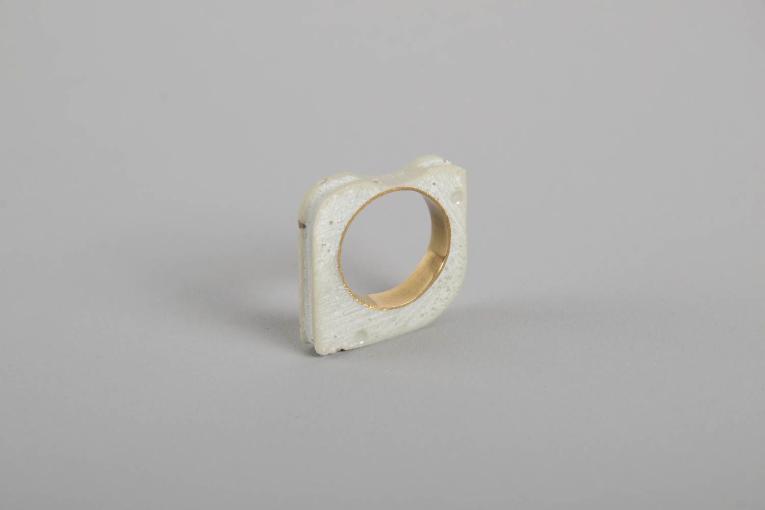 Кольцо ручной работы перстень кольцо из латуни женское кольцо необычное  фото 3