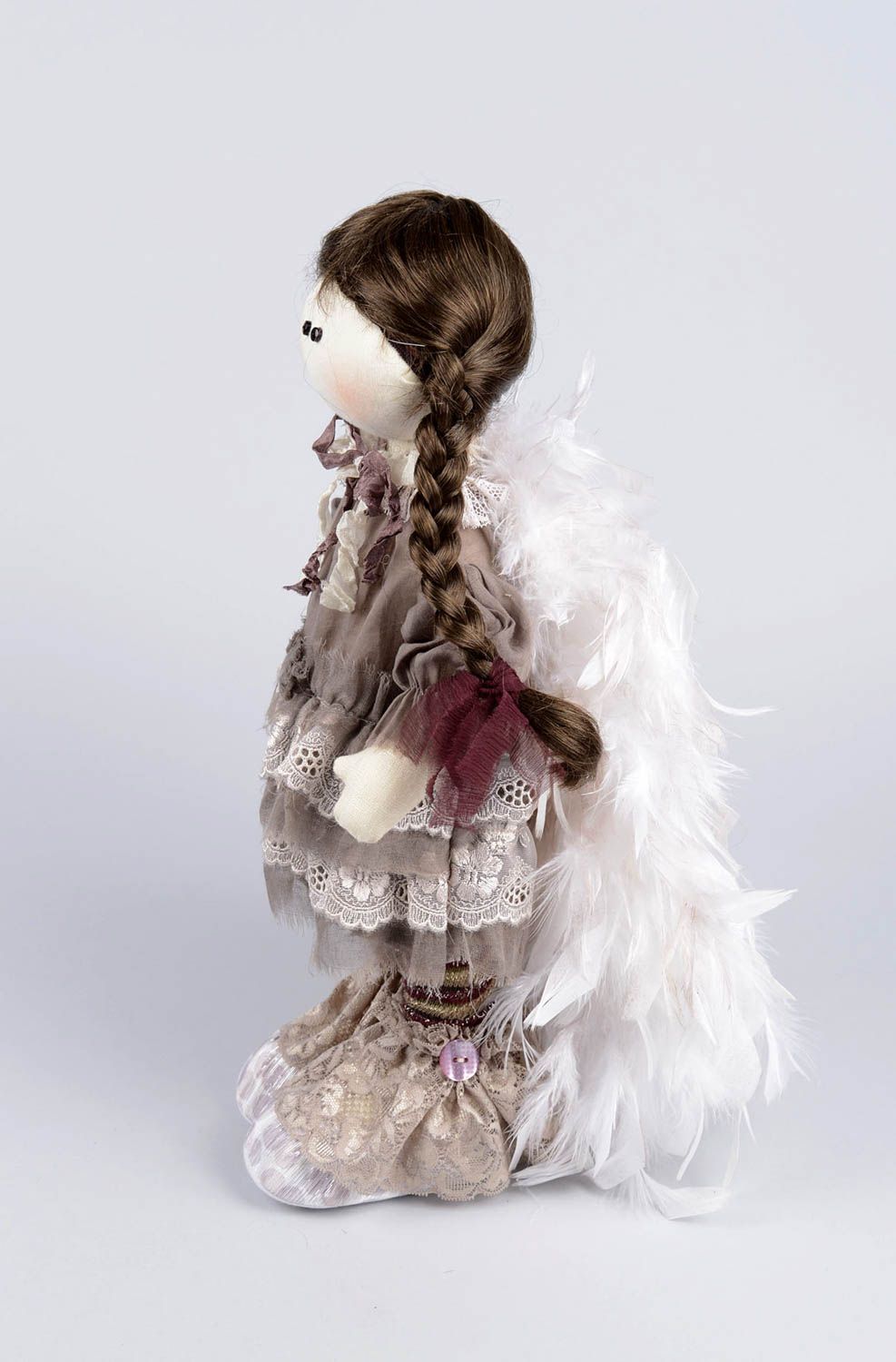 Авторская кукла ручной работы кукла в интерьере красивая тряпичная кукла фото 3