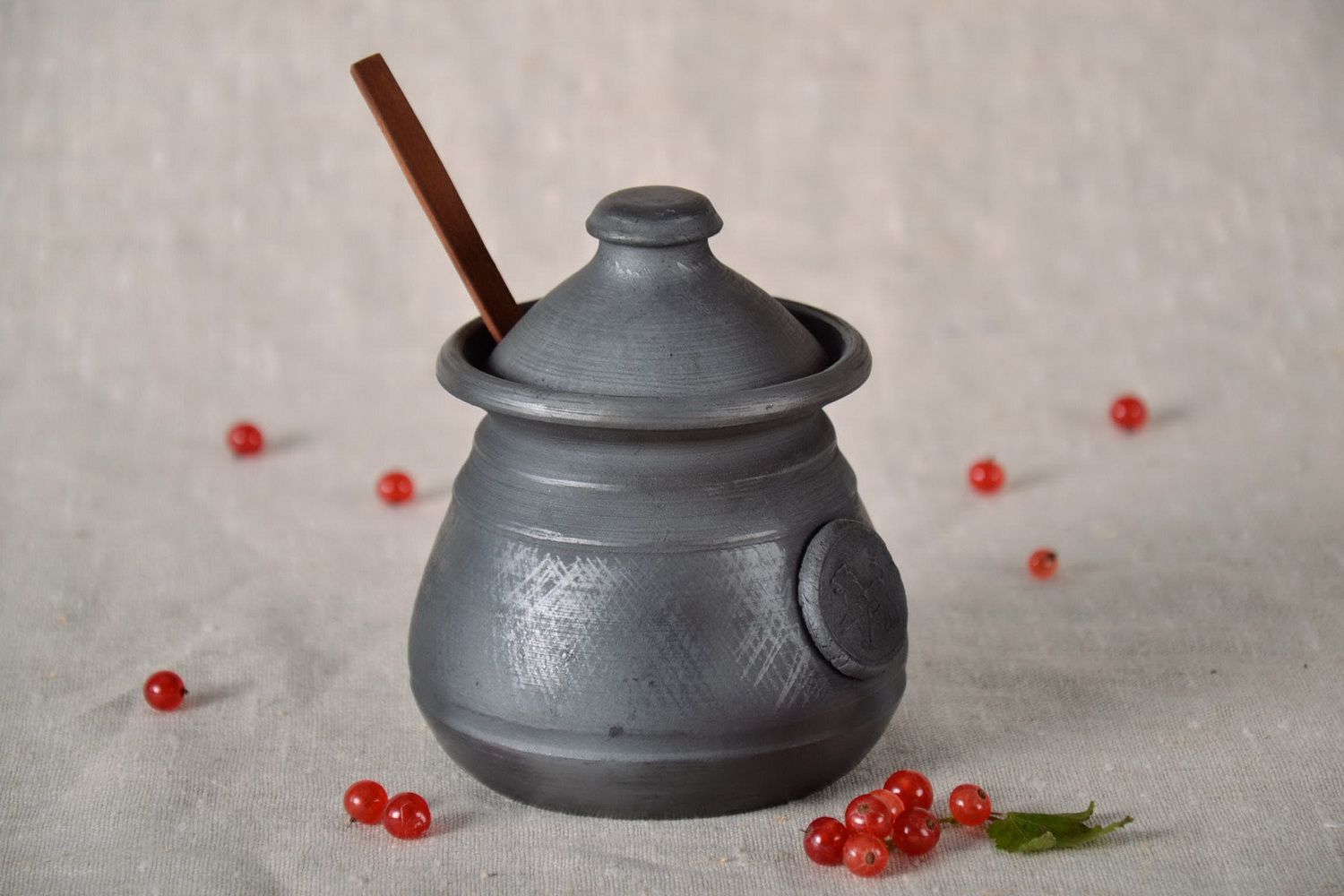 Ceramic handmade sugar-bowl photo 1