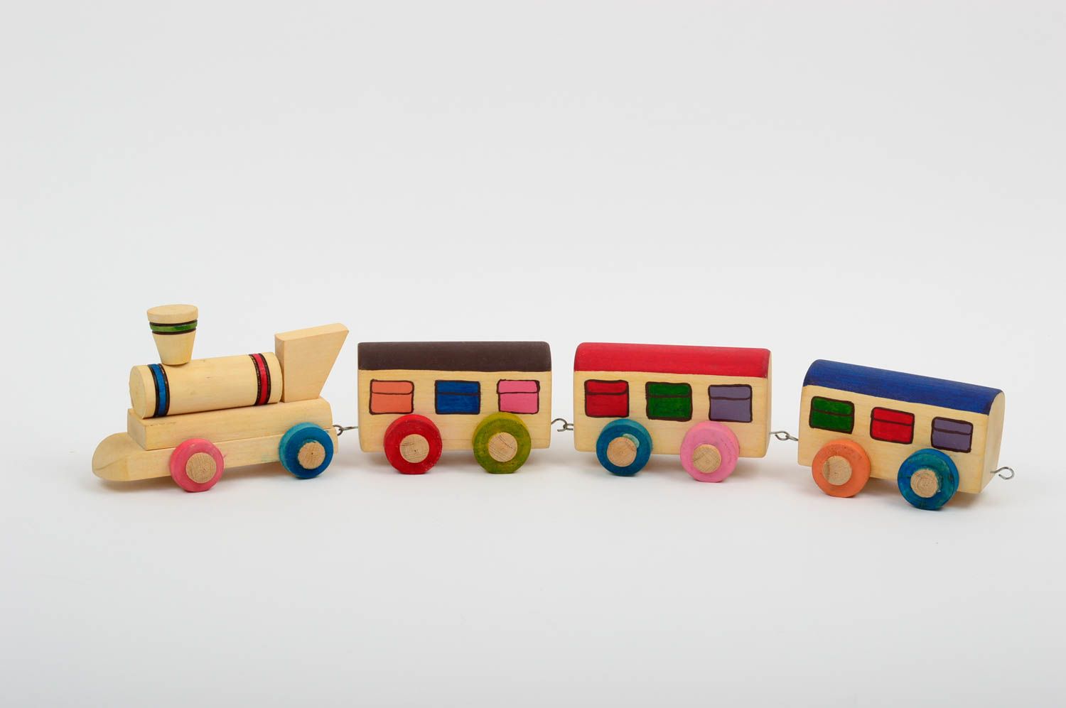Wooden toy train handmade toy wooden toys for kids gifts for baby boy home decor photo 1