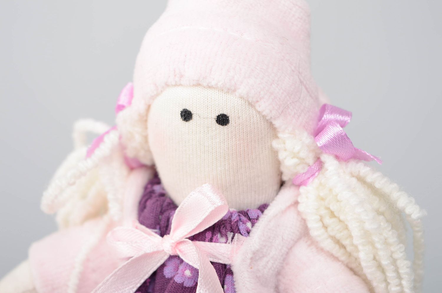Авторская кукла текстильная маленькая мягкая  фото 2