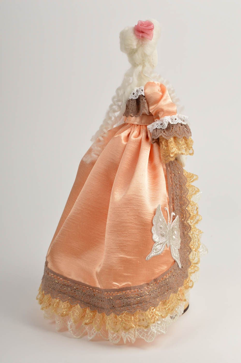 Stylish handmade rag doll collectible dolls nursery design decorative use only photo 4