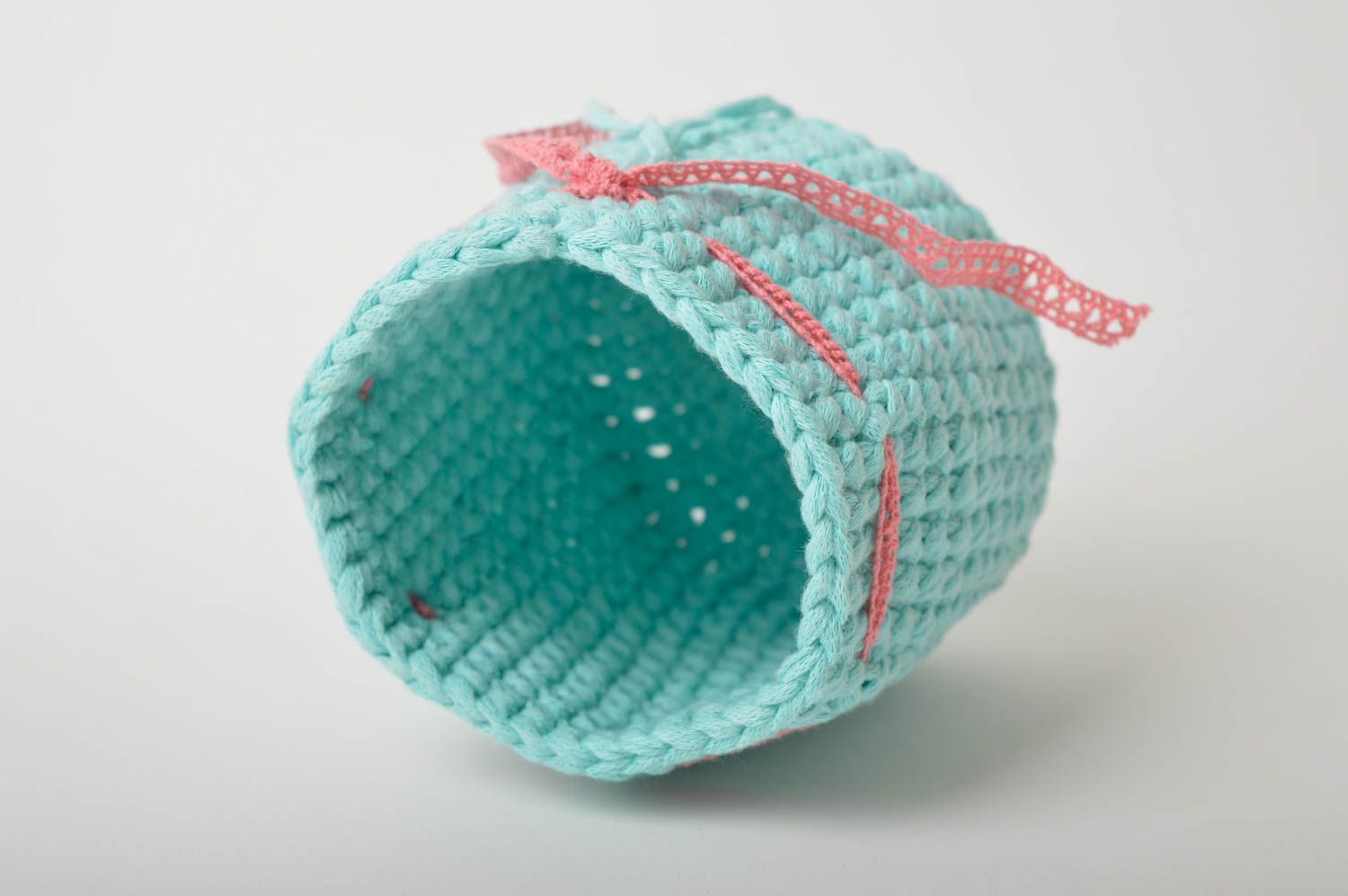 Porta vaso en crochet artesanal accesorio de cocina regalo original para mujer foto 4