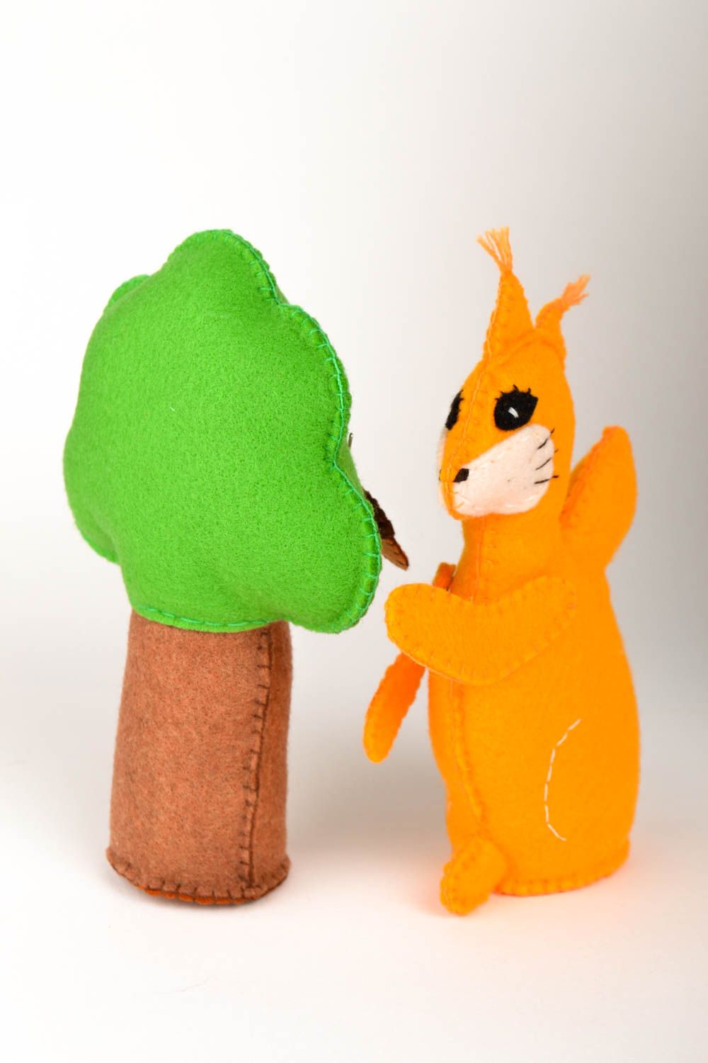 Peluches enfant faites main 2 Jouets design écureuil et chêne Cadeau original photo 3