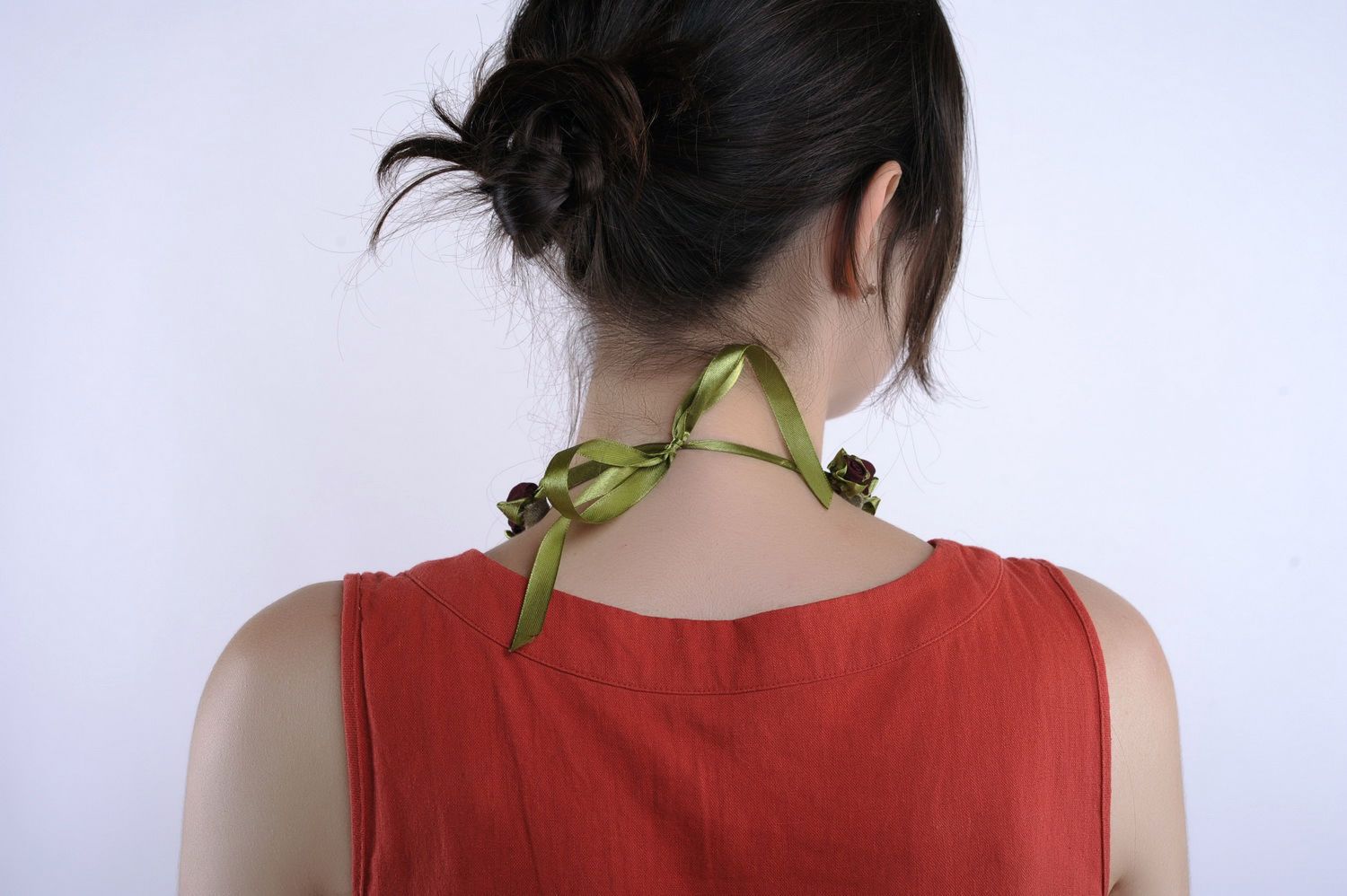 Textile handmade necklace photo 4