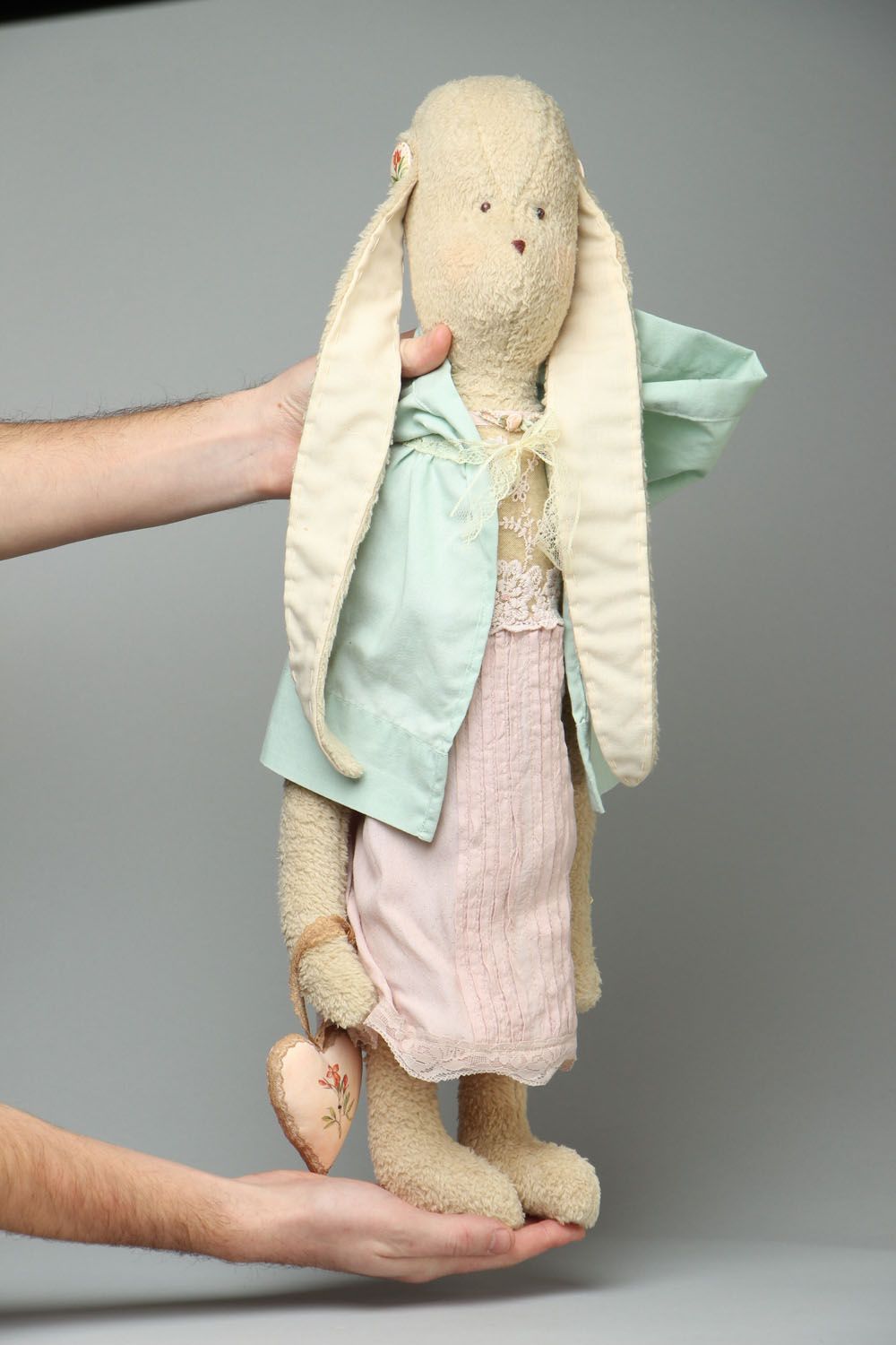 Handgemachtes Kuscheltier Vintage Hase foto 4