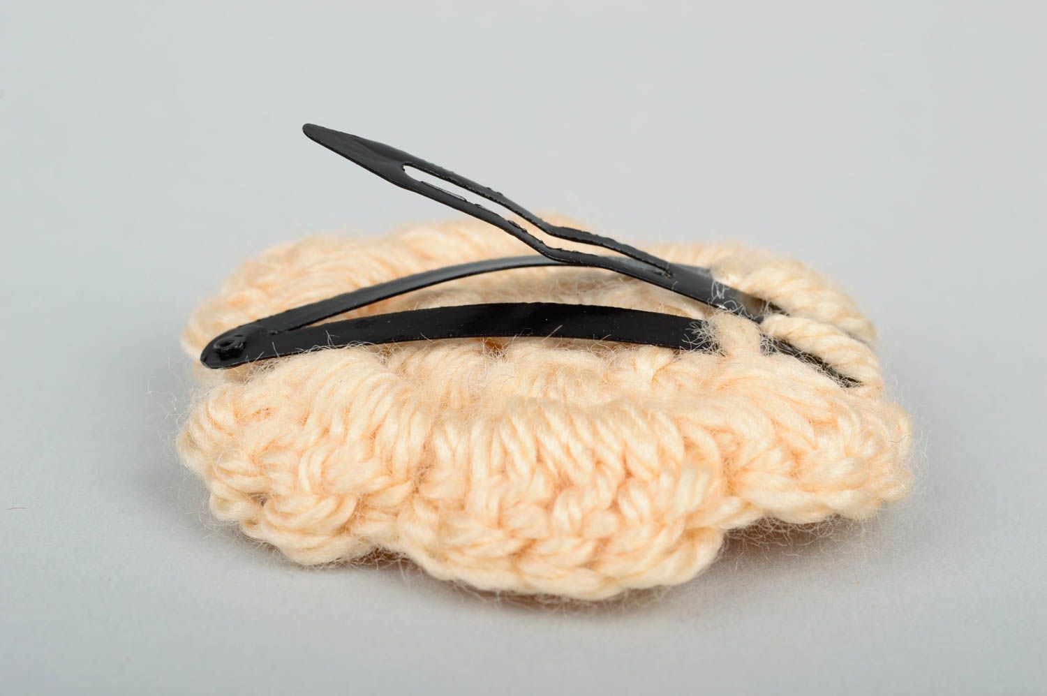 Beautiful handmade crochet barrette flower hair clip head accessories for kids photo 5