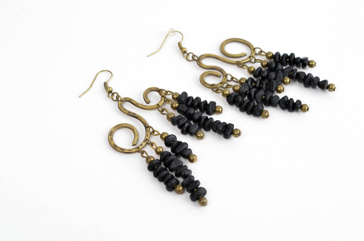 Stylish handmade metal earrings costume jewelry fashion accessories small gifts photo 3