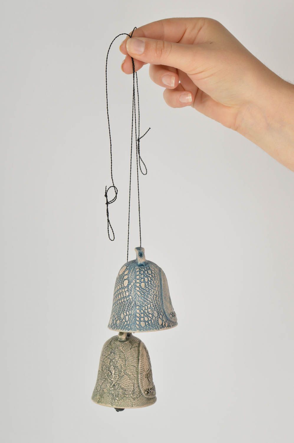 Handmade home decor ceramic bells wall hanging souvenir bells housewarming gifts photo 5