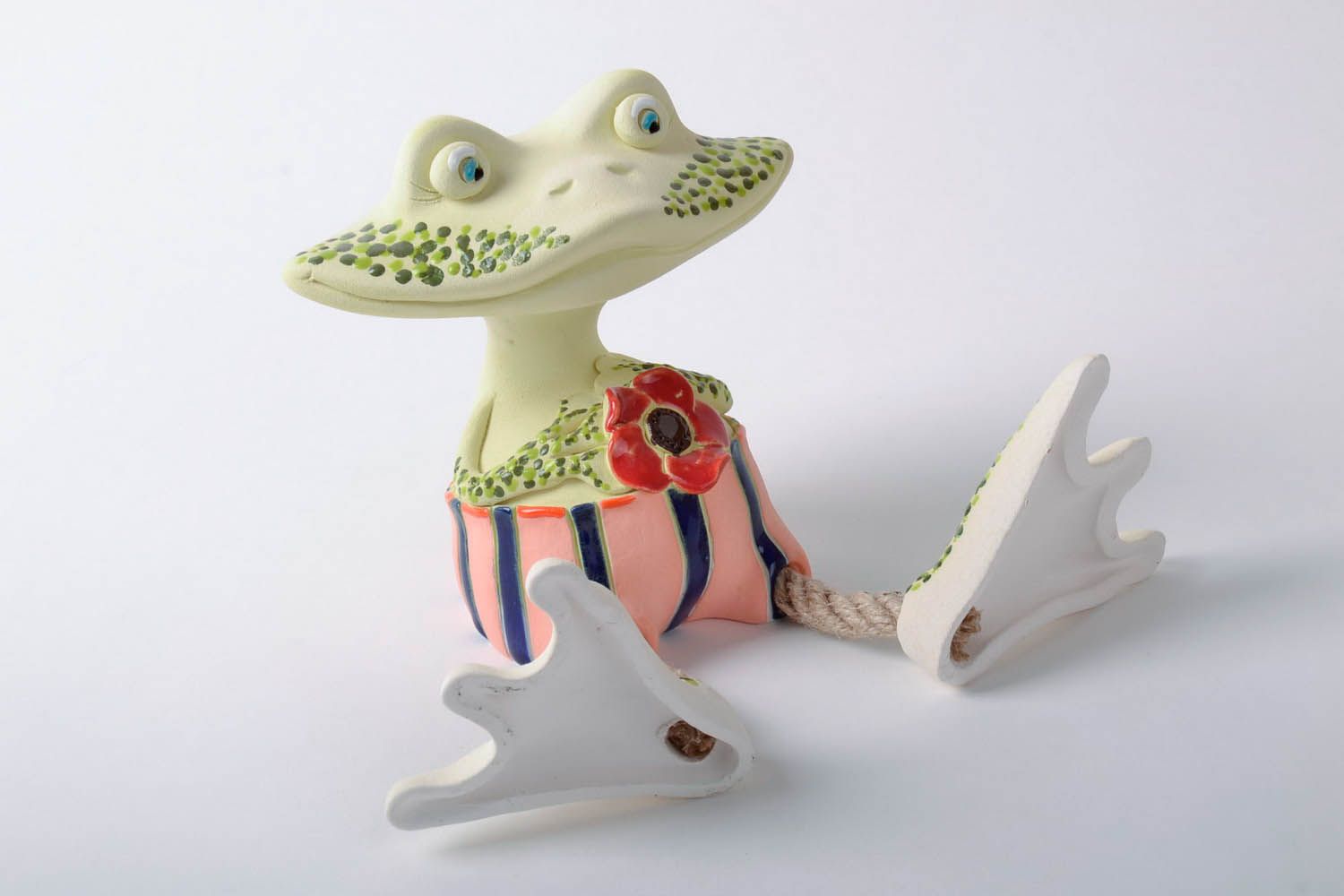 Handmade ceramic money box Frog photo 1
