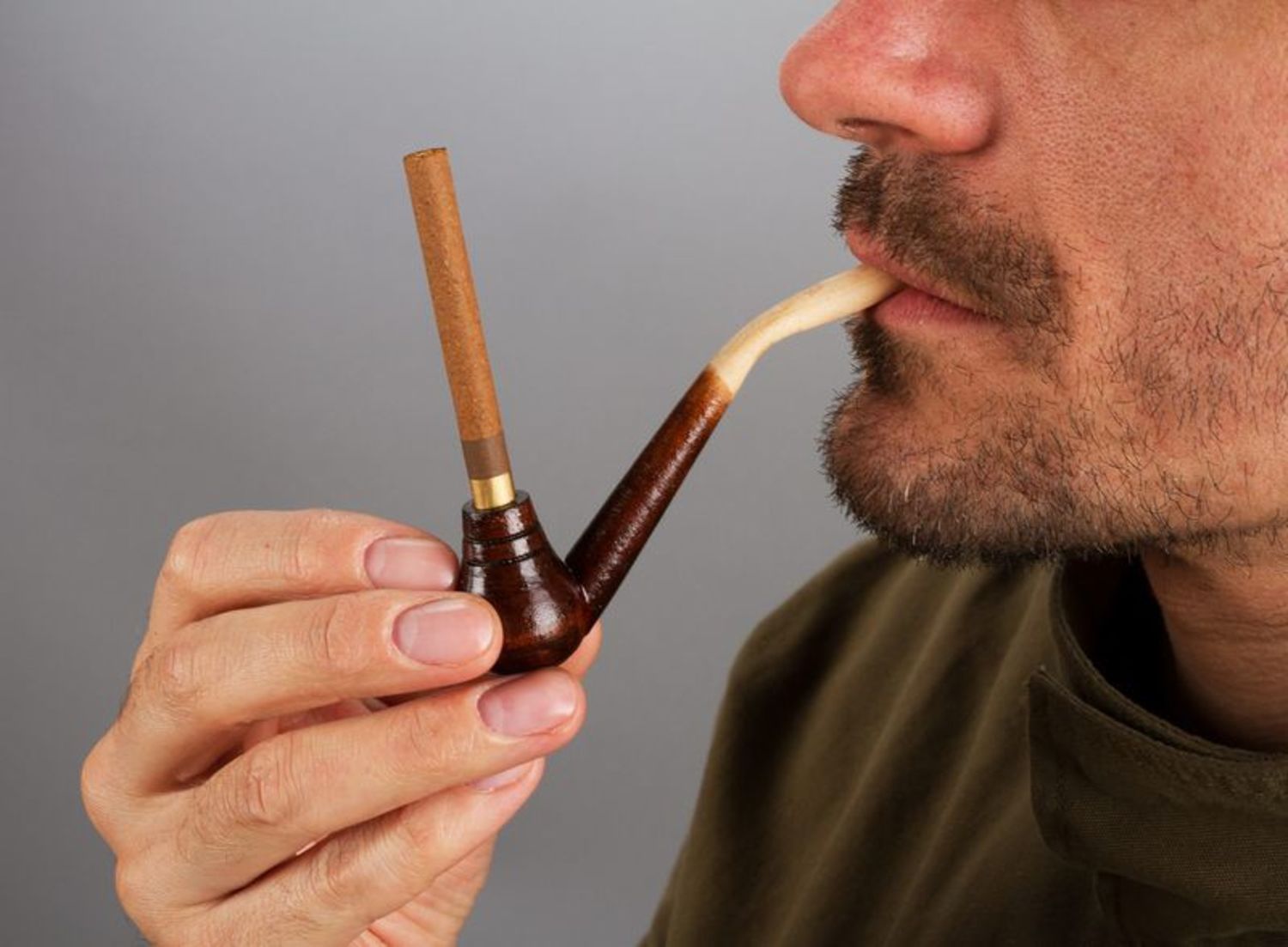 Handmade wooden smoking pipe photo 3