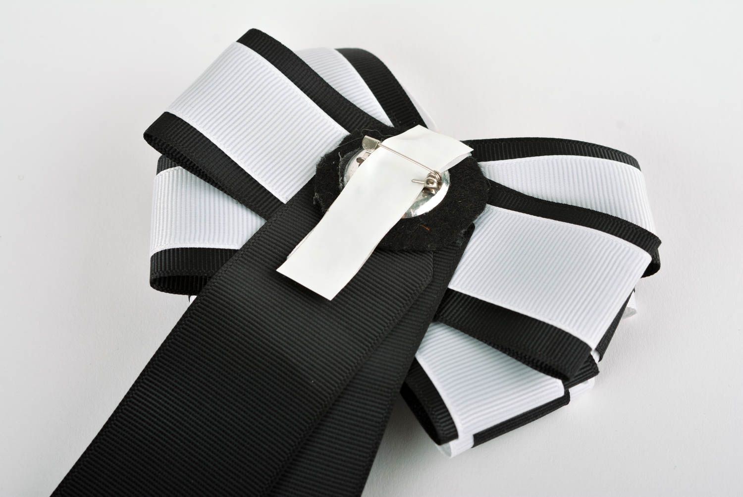 Handmade kanzashi brooch bow brooch rep ribbon brooch for women elegant jewelry photo 4