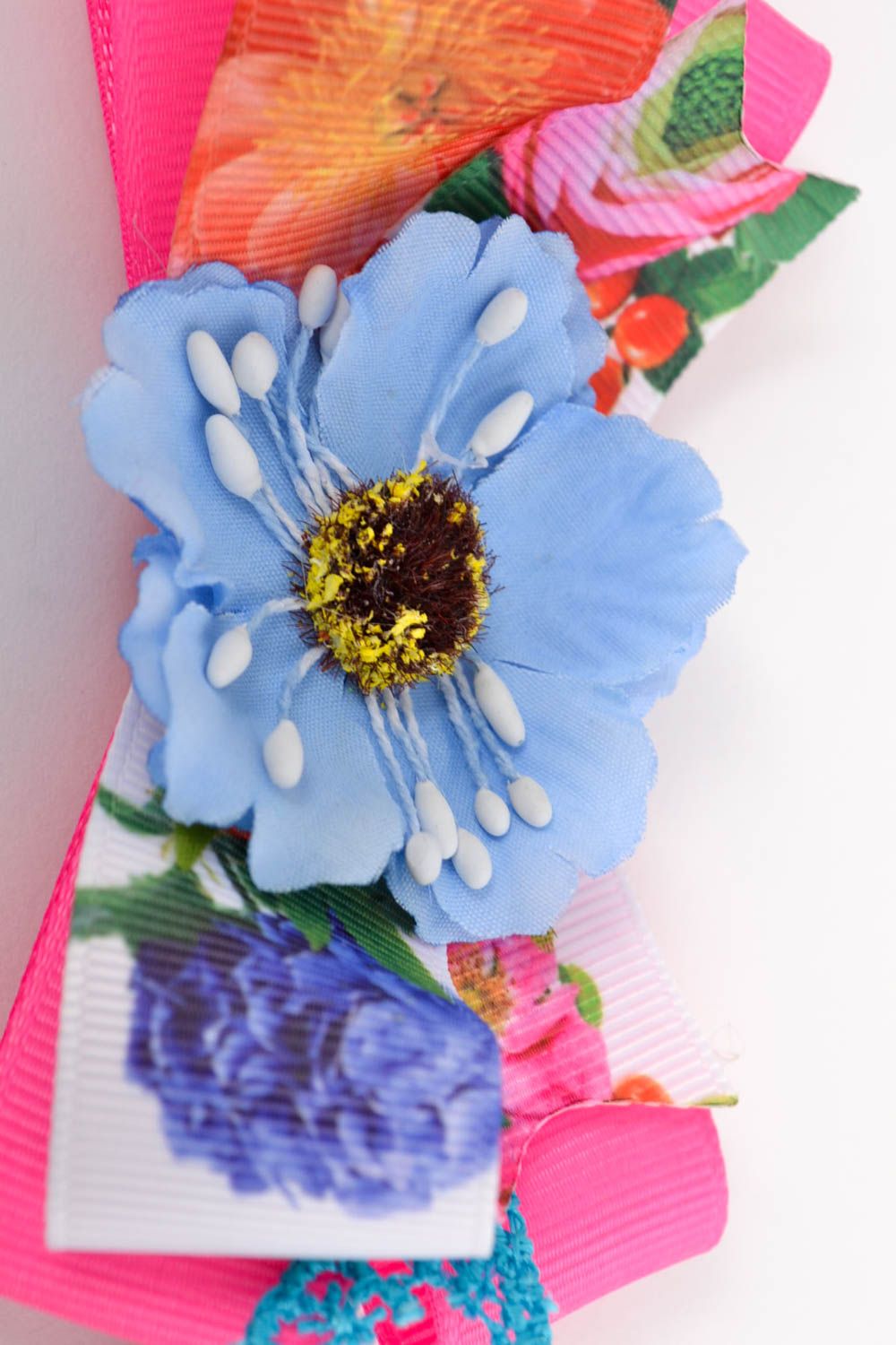 Unusual handmade flower headband 2 pieces hair ornaments accessories for girls photo 3