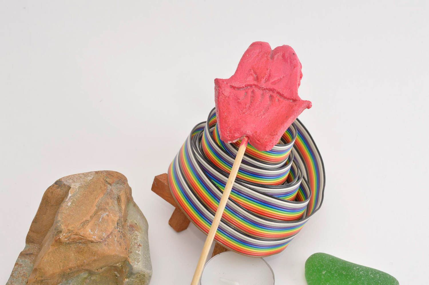 Разрыхлитель почвы хэнд мэйд интерьерная игрушка декор для дома Губки на палочке фото 1