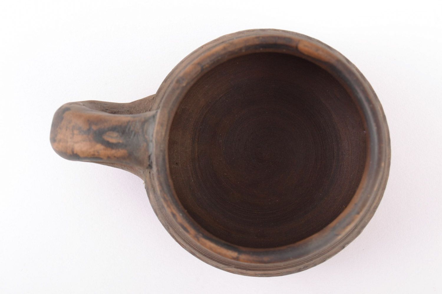 Jolie tasse originale écologique marron petite faite main vaisselle 5 cl photo 3