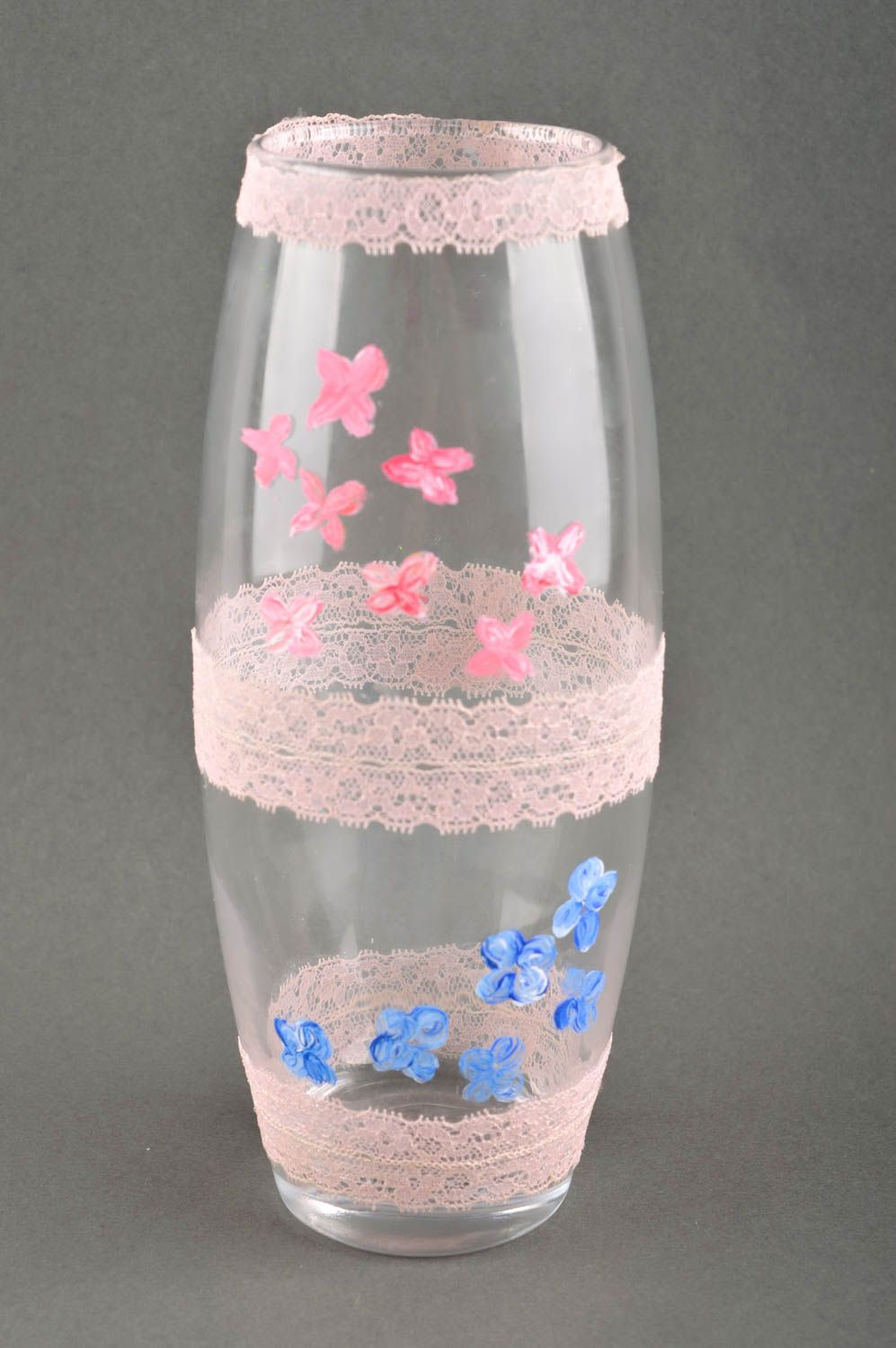 Vase aus Glas handmade Haus Deko bemalte Vase Glas Geschirr ausgefallen foto 3