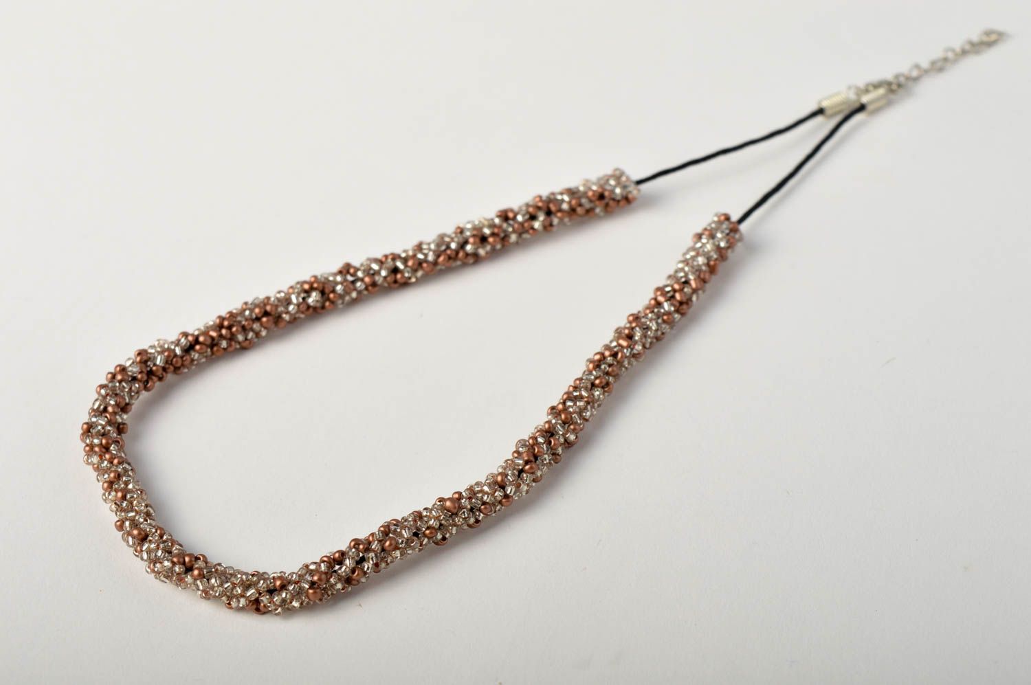 Schmuck Kette handgemachte Collier Halskette glänzender Glasperlen Schmuck foto 2