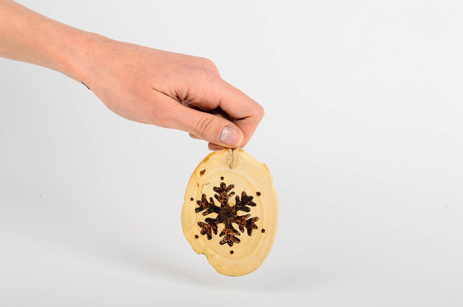 Игрушка на елку handmade декор для дома игрушка из дерева на Новый год фото 2
