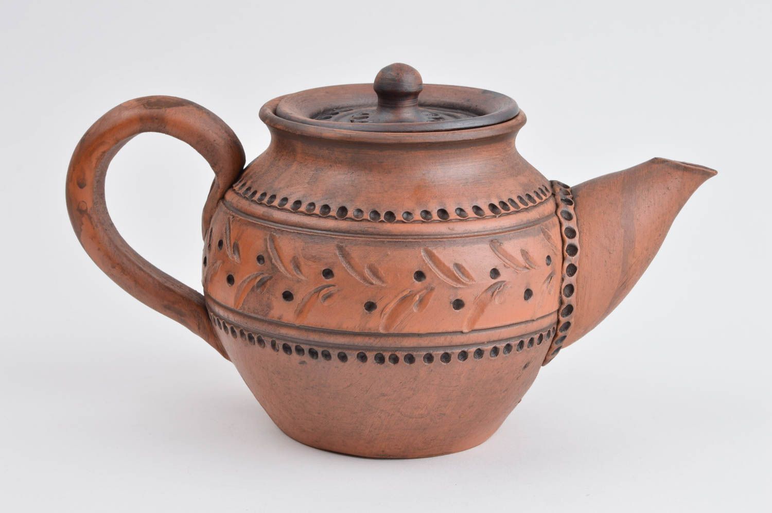 Beautiful handmade clay teapot ceramic teapot 500 ml kitchen supplies ideas photo 2