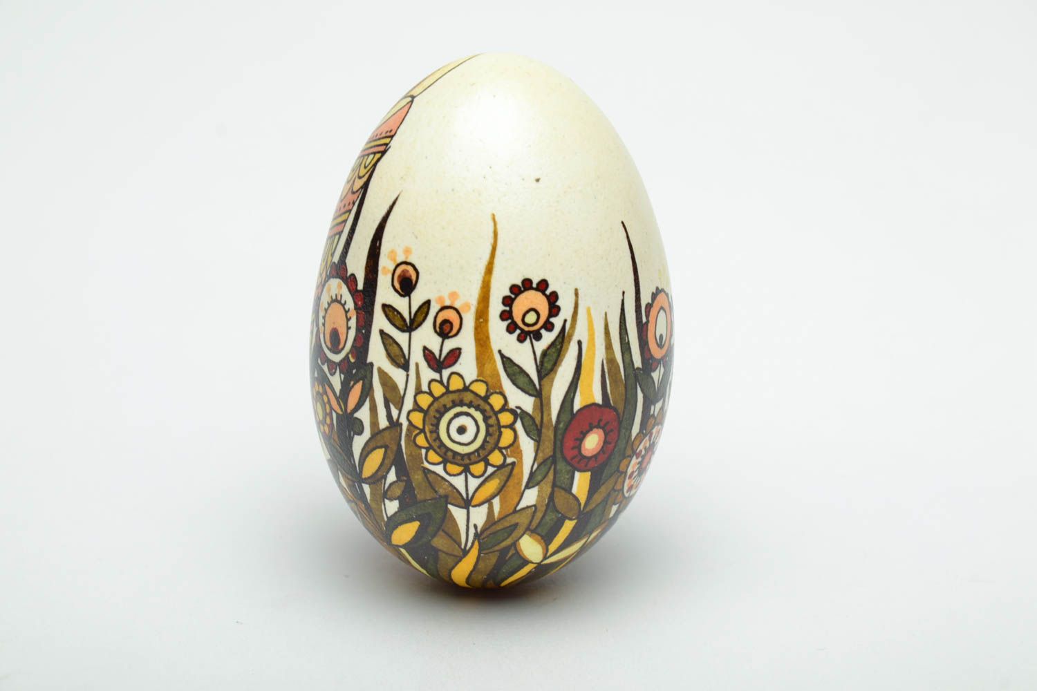Easter egg designer goose pysanka made using wax technique photo 4
