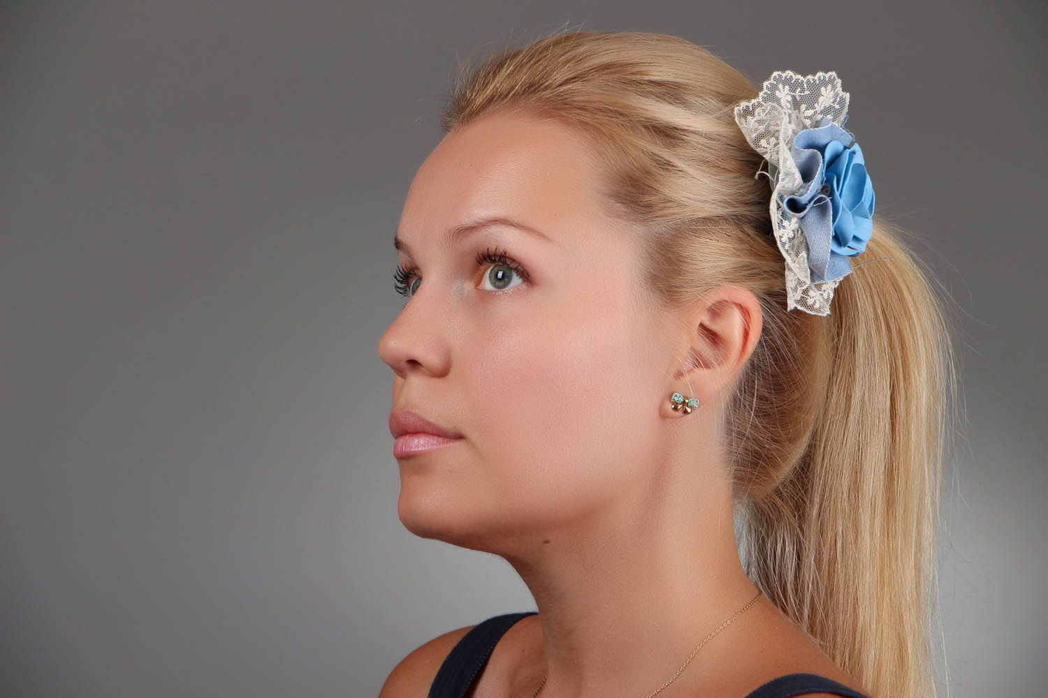 Handmade Haarspange aus plastischem Wildleder foto 5