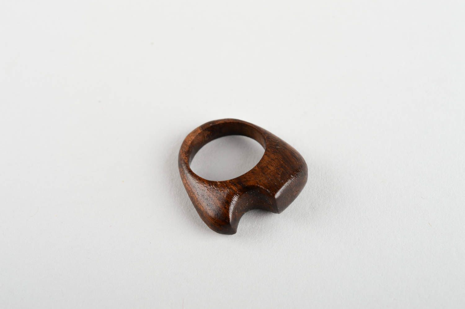 Nice handmade wooden ring costume jewelry fashion accessories for girls photo 5