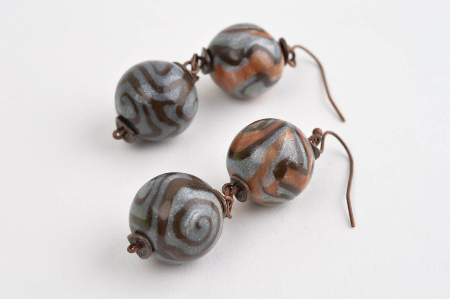 Handmade jewelry designer earrings clay earrings for girl clay accessory photo 3