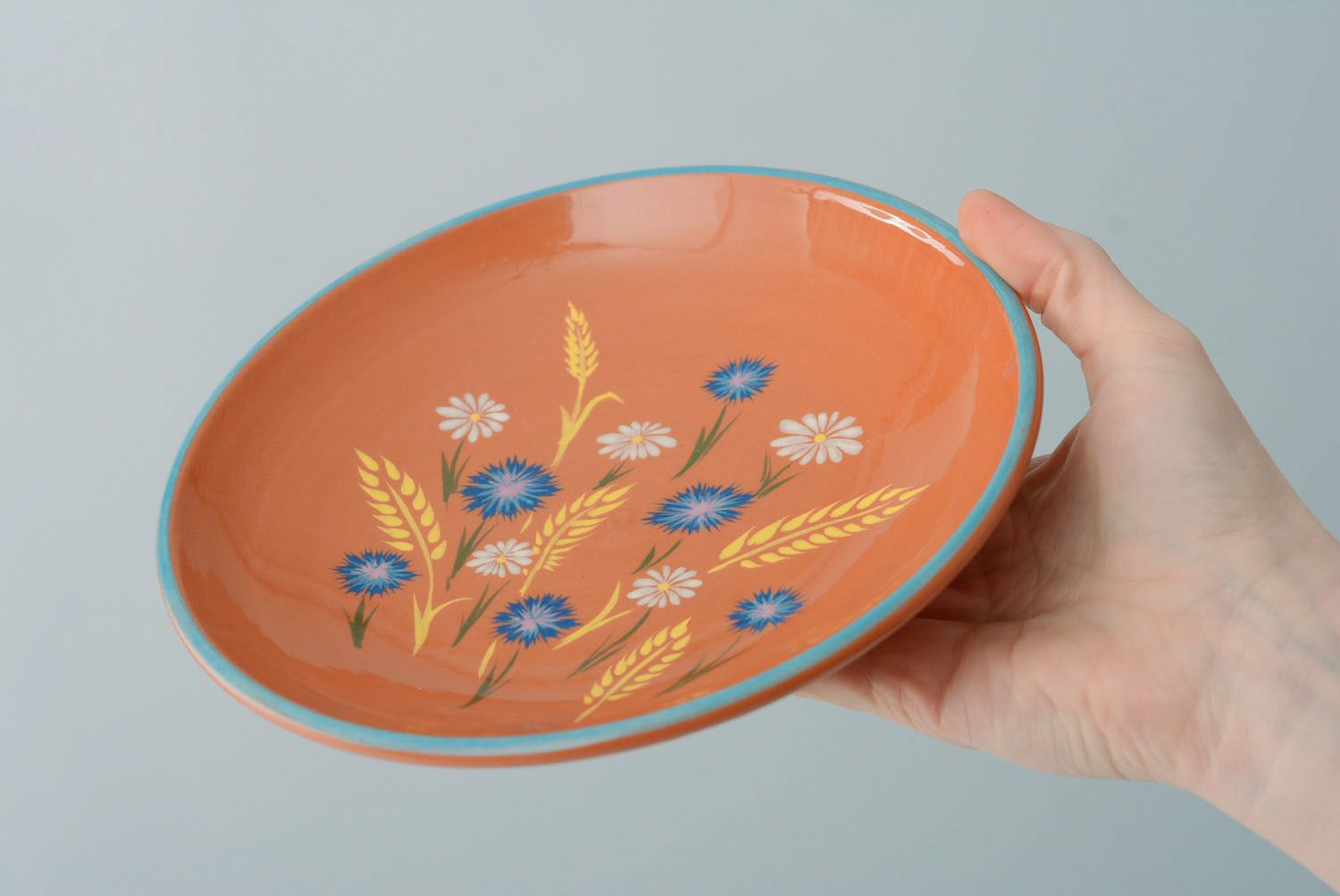 Handmade ceramic plate photo 2