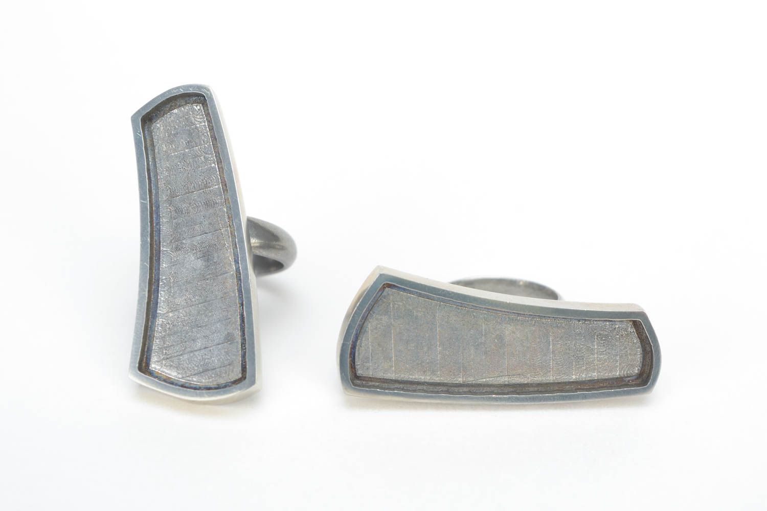 Rohlinge für Ringe aus Metall mit regulierbarer Größe Set 2 Stück für Handarbeit foto 1