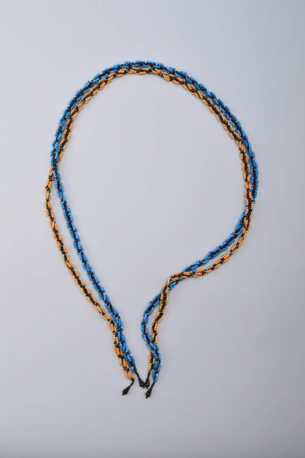 Колье из бисера украшение ручной работы оригинальное ожерелье из бисера фото 4