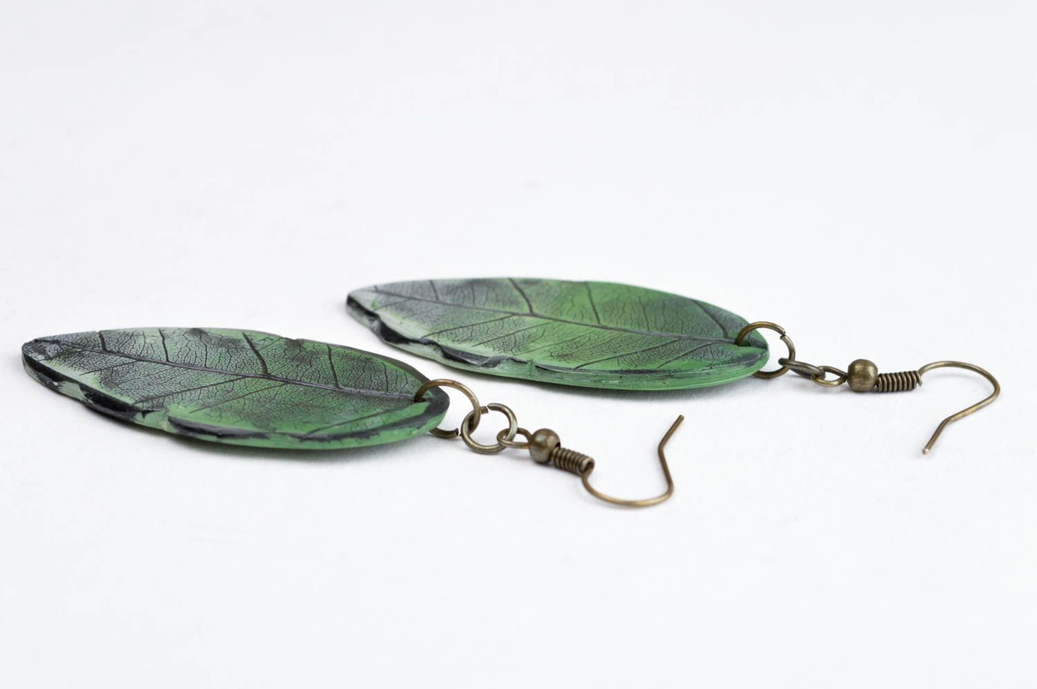 Pendientes de moda con forma de hojas bisutería artesanal regalo original foto 3
