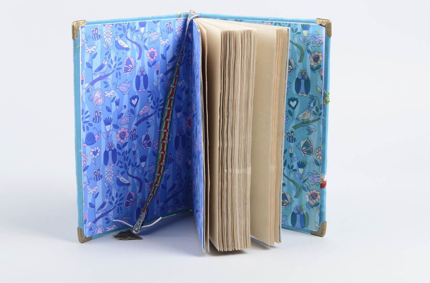 Libreta de notas azul hecha a mano agenda decorada regalo original para mujer foto 2