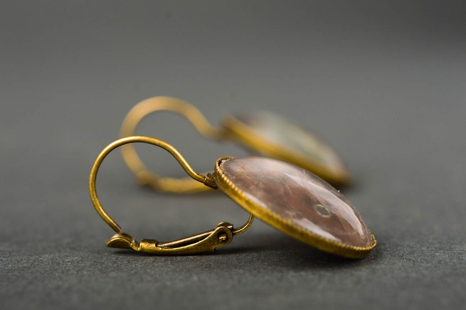 Handmade designer earrings unusual dangling earrings metal elegant jewelry photo 3
