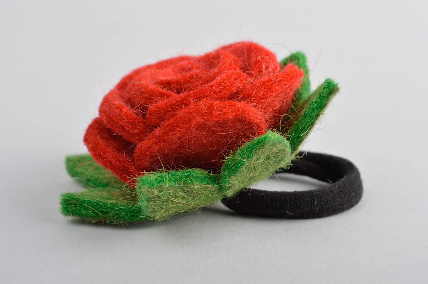 Unusual handmade flower scrunchie hair tie designer hair accessories for girls photo 3