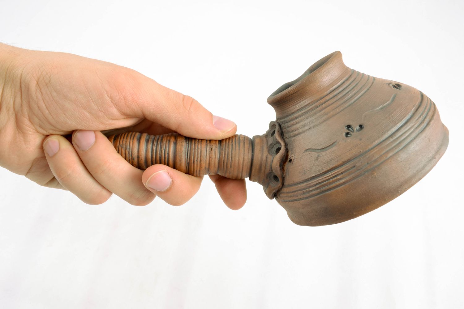 Cezve turc de céramique fait main avec goulot étroit 20-30 cl photo 2