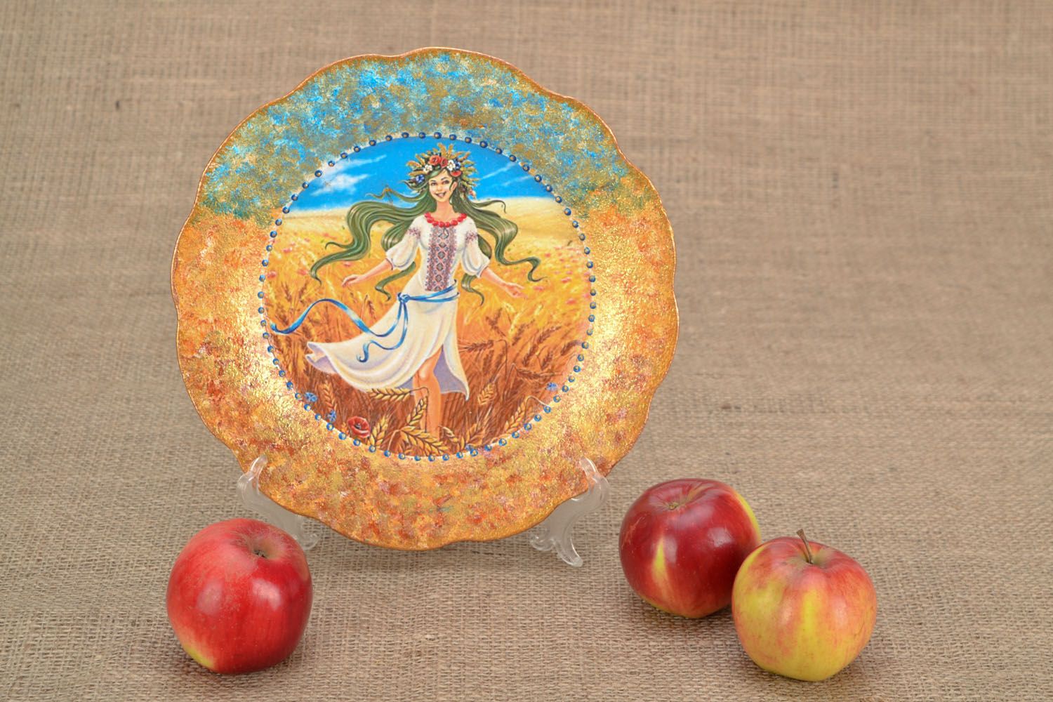 Декоративная тарелка на стену Свободная Украина  фото 1