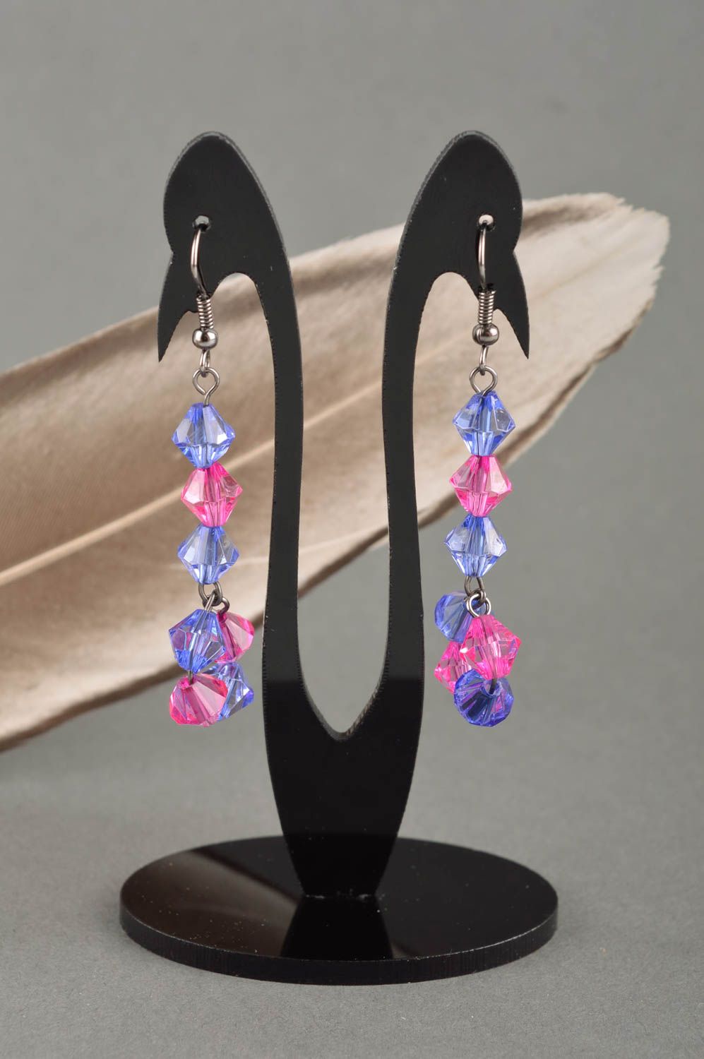 Handmade earrings womens earrings designer accessories crystal jewelry photo 1